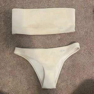 White triangl swimsuit